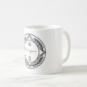 Benutzerdefinierter Name oder initialisierte perso Kaffeetasse (VorderseiteRechts)