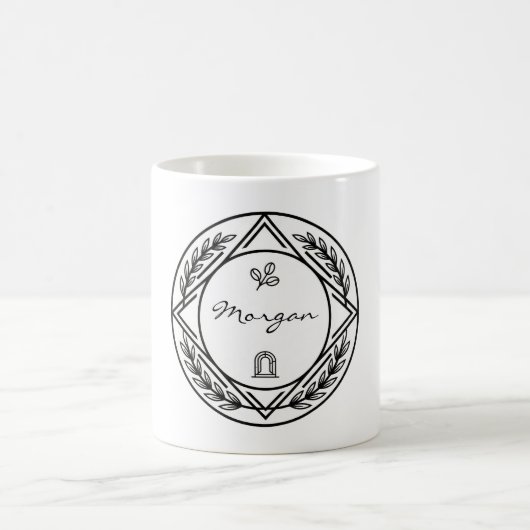 Benutzerdefinierter Name oder initialisierte perso Kaffeetasse (Mittel)