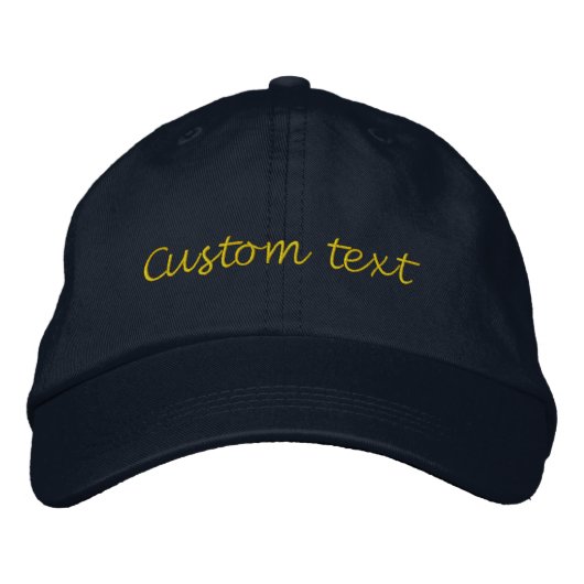 Benutzerdefinierter Name oder Text Bestickte Baseballkappe (Vorderseite)