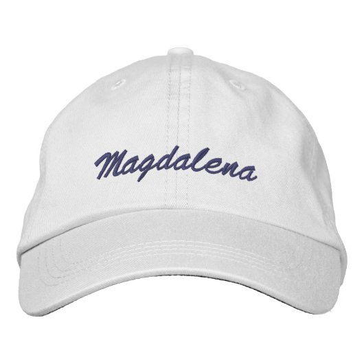 Benutzerdefinierter Name oder Text Bestickte Baseballkappe (Vorderseite)