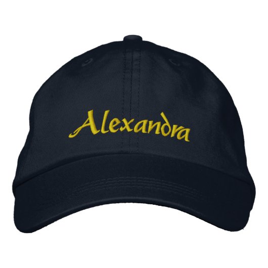 Benutzerdefinierter Name oder Text Bestickte Baseballkappe (Vorderseite)