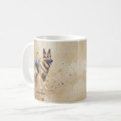 Benutzerdefinierter Name oder Text Deutscher Schäf Kaffeetasse (Vorderseite Links)