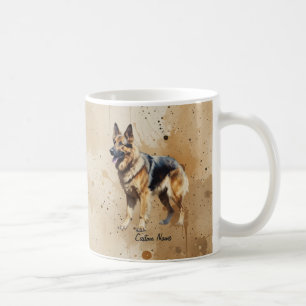 Benutzerdefinierter Name oder Text Deutscher Schäf Kaffeetasse