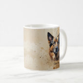 Benutzerdefinierter Name oder Text Deutscher Schäf Kaffeetasse (VorderseiteRechts)