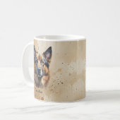 Benutzerdefinierter Name oder Text Deutscher Schäf Kaffeetasse (Vorderseite Links)