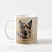 Benutzerdefinierter Name oder Text Deutscher Schäf Kaffeetasse (Links)