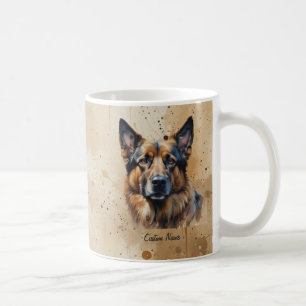 Benutzerdefinierter Name oder Text Deutscher Schäf Kaffeetasse