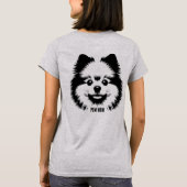 Benutzerdefinierter Name oder Text Pop Art Pomeran T-Shirt (Rückseite)
