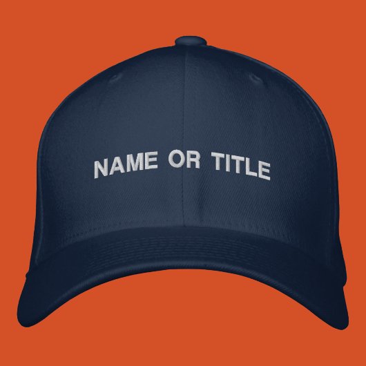 Benutzerdefinierter Name oder Titel Bestickte Baseballkappe