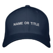 Benutzerdefinierter Name oder Titel Bestickte Baseballkappe (Vorderseite)