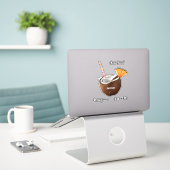 Benutzerdefinierter Name & Ort Coco Loco Aufkleber (Laptop auf Schreibtisch)