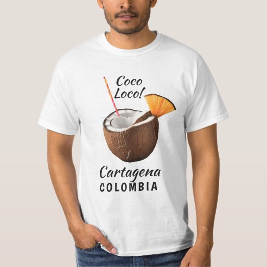 Benutzerdefinierter Name & Ort Coco Loco T-Shirt (Vorderseite)