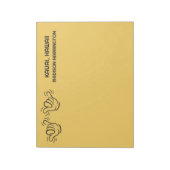 Benutzerdefinierter Name, Ort & Farbe Shaka Notizblock (Rotiert)