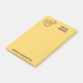 Benutzerdefinierter Name, Ort & Farbe Shaka Post-it Klebezettel (angewinkelt)