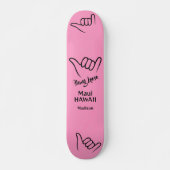 Benutzerdefinierter Name, Ort & Farbe Shaka Skateboard (Vorne)