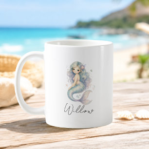 Benutzerdefinierter Name Ozean Meerjungfrau Tasse