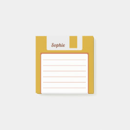 Benutzerdefinierter Name Pastell-Diskette, warme 7 Post-it Klebezettel
