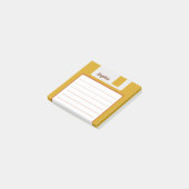 Benutzerdefinierter Name Pastell-Diskette, warme 7 Post-it Klebezettel (angewinkelt)