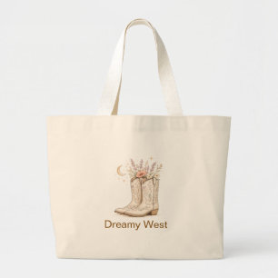Benutzerdefinierter Name Pastell Western Cowboy St Jumbo Stoffbeutel