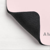 Benutzerdefinierter Name Pastellrosa Mousepad (Ecke)