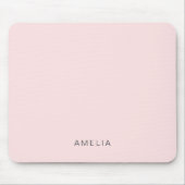 Benutzerdefinierter Name Pastellrosa Mousepad (Vorne)