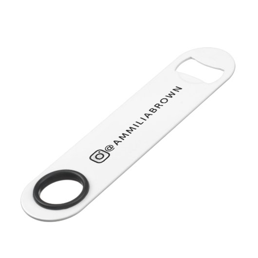 Benutzerdefinierter Name | Personalisierte soziale Speed Flaschenöffner (Vorderseite Schrägansicht)