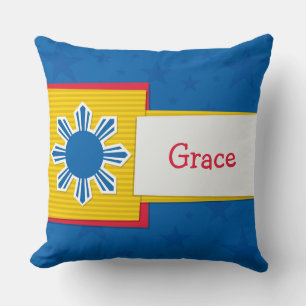 Benutzerdefinierter Name Philippine Sun Filipino Kissen