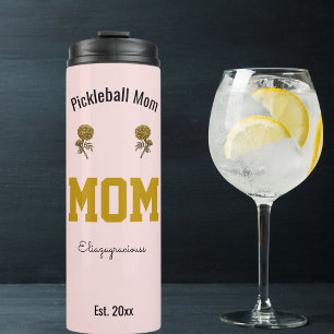 Benutzerdefinierter Name Pickleball Mom Modernes S Thermosbecher