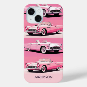 Benutzerdefinierter Name Pink Classic Car Case-Mate iPhone Hülle