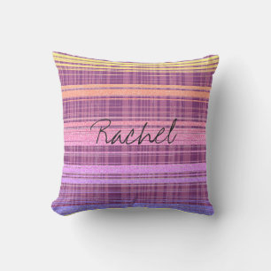 Benutzerdefinierter Name Pink Purple Rose Gold Str Kissen