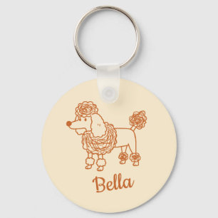 Benutzerdefinierter Name Poodle-Schmuck – Handgeze Schlüsselanhänger