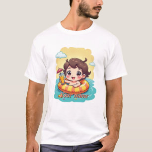 Benutzerdefinierter Name Pool Float Sommerdesign T-Shirt