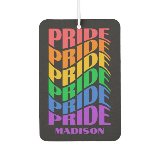 Benutzerdefinierter Name Pride Autolufterfrischer (Vorderseite)