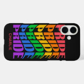 Benutzerdefinierter Name Pride Case-Mate iPhone Hülle (Rückseite (Horizontal))
