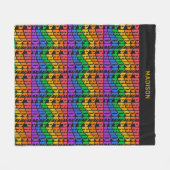 Benutzerdefinierter Name Pride Fleecedecke (Vorderseite (Horizontal))