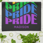 Benutzerdefinierter Name Pride Geschirrtuch (Gefaltet)