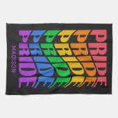 Benutzerdefinierter Name Pride Geschirrtuch (Horizontal)