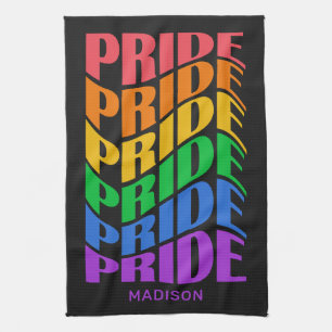 Benutzerdefinierter Name Pride Geschirrtuch