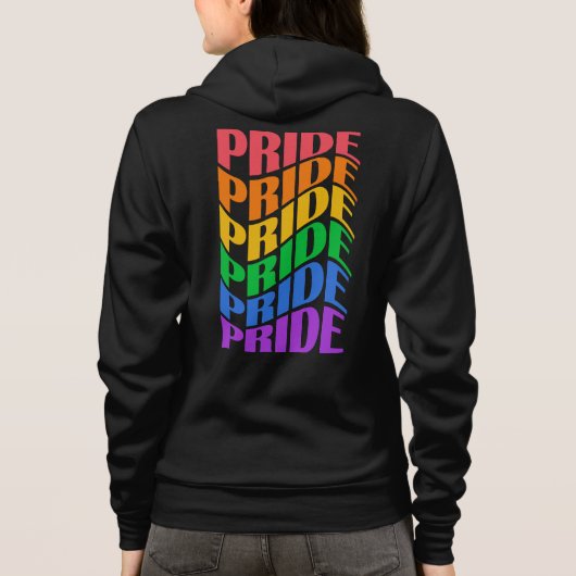 Benutzerdefinierter Name Pride Hoodie (Rückseite)