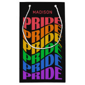 Benutzerdefinierter Name Pride Kleine Geschenktüte (Rückseite)