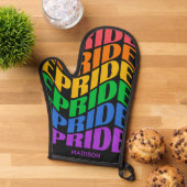 Benutzerdefinierter Name Pride Ofenhandschuh (Oben unten)