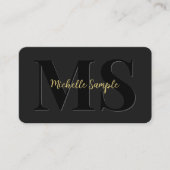 Benutzerdefinierter Name QR Code Luxury Gold Calli Visitenkarte (Vorderseite)