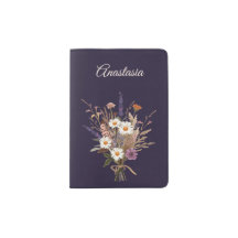 Benutzerdefinierter Name Reise Elegante Wildblume 