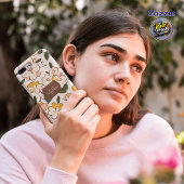 Benutzerdefinierter Name Retro-Blumen-Creme-Gelber Case-Mate iPhone Hülle