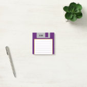 Benutzerdefinierter Name Retro-Diskette, Y2K und 9 Post-it Klebezettel (Büro)