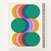 Benutzerdefinierter Name Retro-Moderne Geometrisch Notizblock (Rückseite)