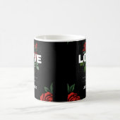 Benutzerdefinierter Name Romantisches Blumengesche Kaffeetasse (Mittel)
