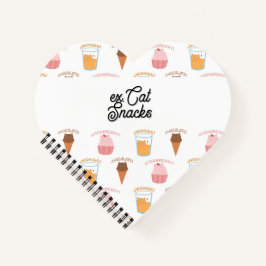 Benutzerdefinierter Name Rosa Cupcake und Schwarzk Notizblock