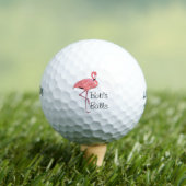 Benutzerdefinierter Name Rosa Flamingo Golfball (Insitu T-Shirt)