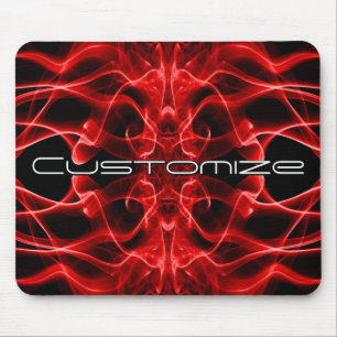 Benutzerdefinierter Name Rote Rauch Symmetrische S Mousepad